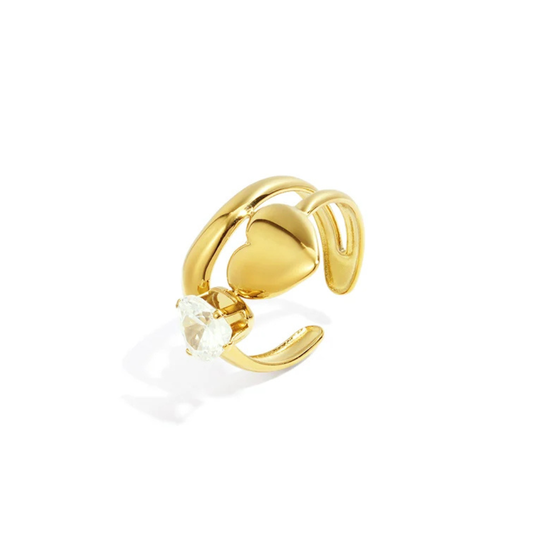 sparkle heart ring