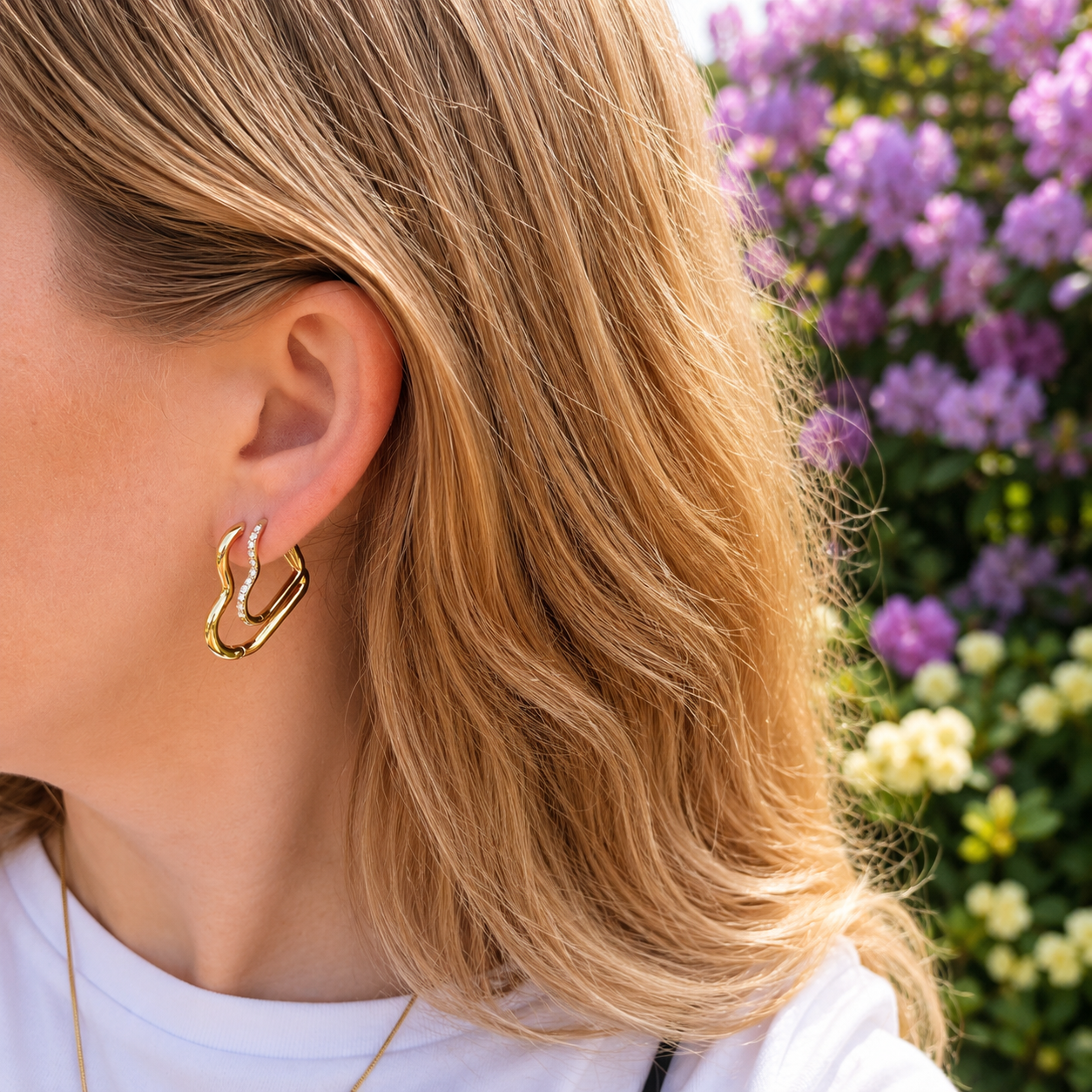 Love diamond hoops