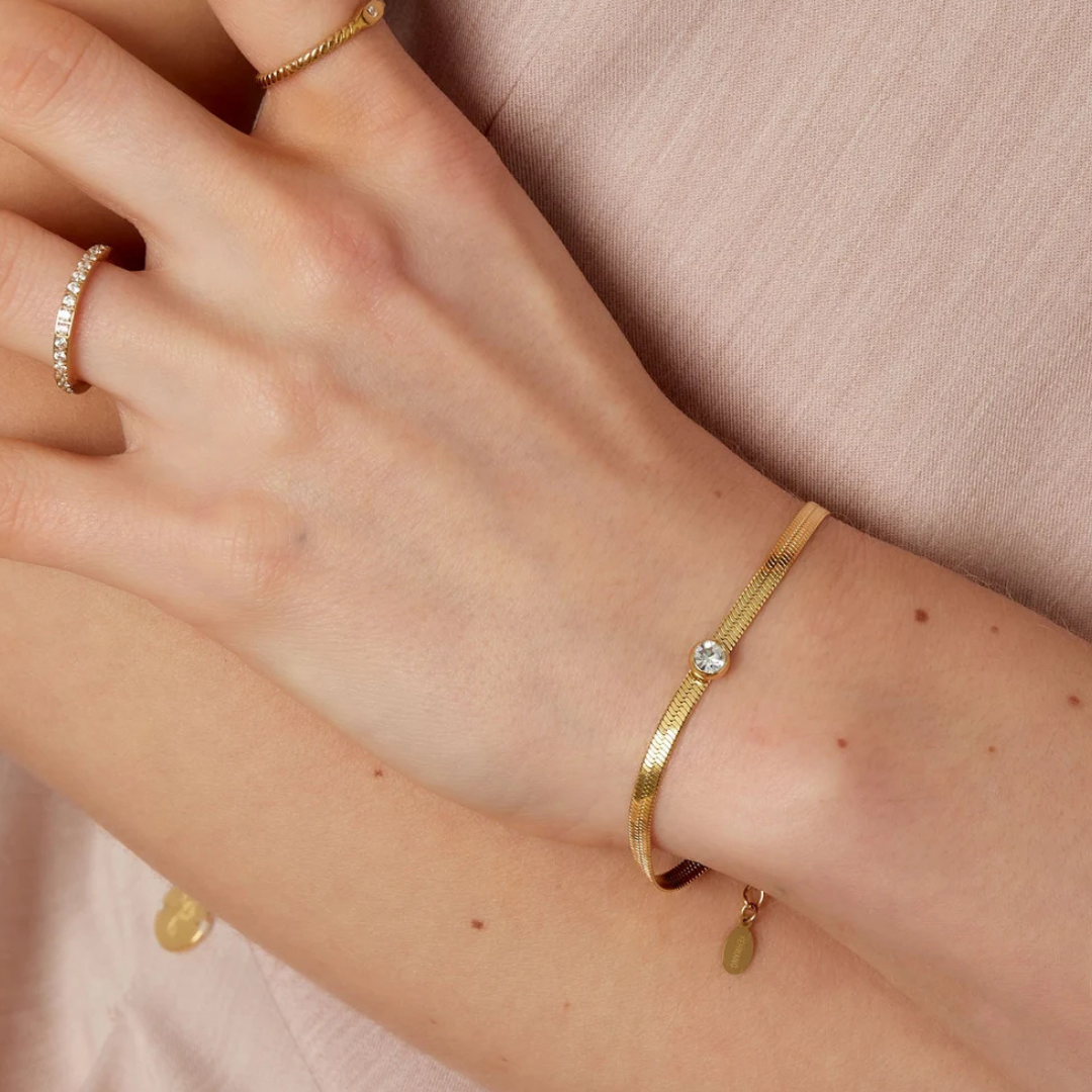 Snake diamond armbånd