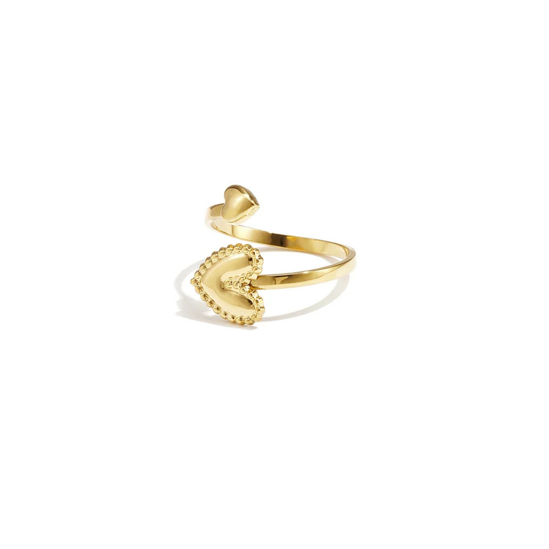 Twin Heart Ring